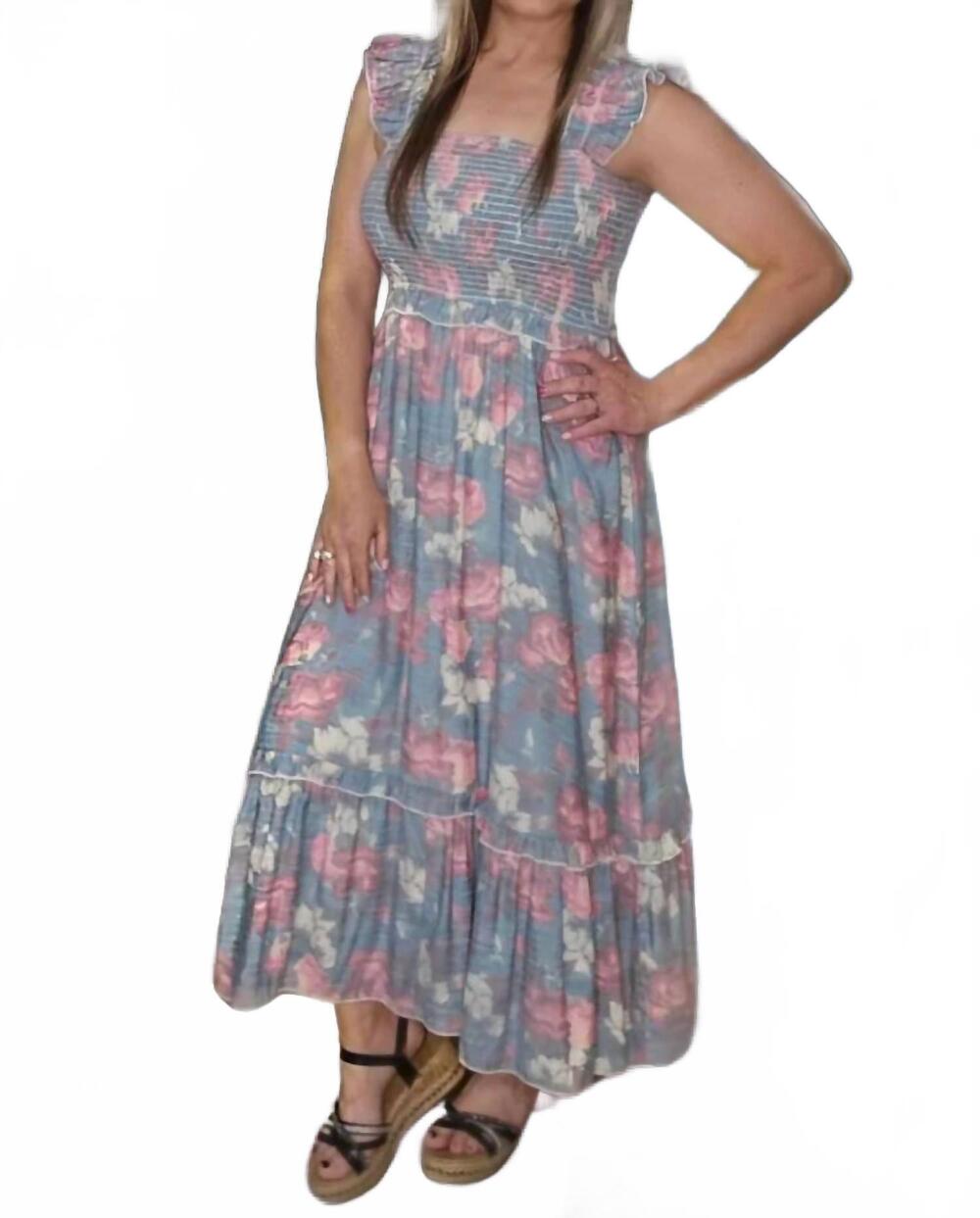 NEW STERLING KREEK close to you dress in blue multi